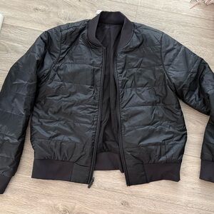 lululemon athletica Quilted Black Bomber Jacket